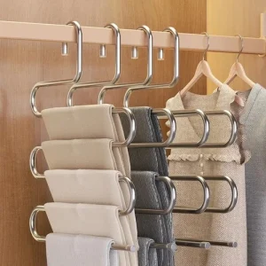 5 Schichten Multifunktionale Kleiderbügel Rutschfest Hosen Aufbewahrung Regal Organizer-