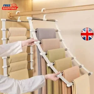 Mehrlagiger Hosenbügel faltbar Hosen Kleiderständer Garderobe Organizer UK-