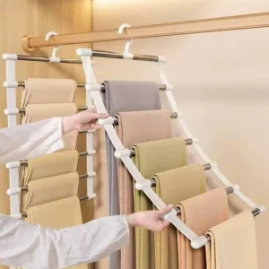 Mehrlagiger Hosenbügel Faltbar Platzsparend Schrank Organizer Rutschfest Gestell-